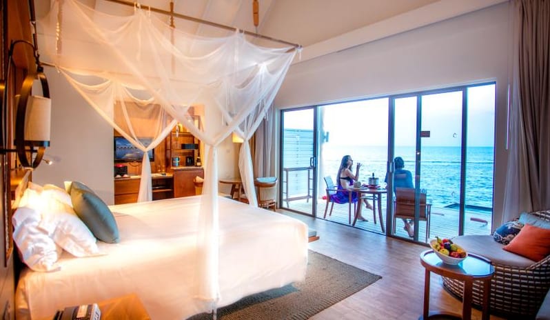 Centara Grand Island Maldives - Reethi Muraka Overwater Villa Bedroom